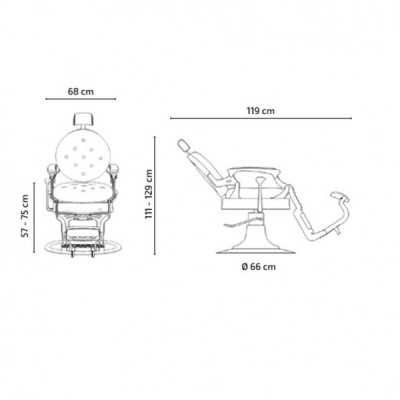 Fauteuil Barbier Clint Noir élégance et fonctionnalité